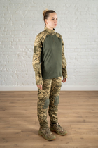 Женская военная форма убакс и штаны с наколенниками CoolMax рип-стоп standart Пиксель Олива (637) , S - изображение 4