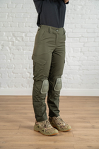 Женские военные брюки со вставными наколенниками рип-стоп Олива (675) , L - изображение 11