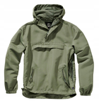 Тактическая куртка анорак Brandit Summer Windbreaker, водонепроницаемая летняя ветровка, олива M - изображение 4