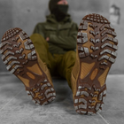 Мужские кожаные Кроссовки Alfa с сетчатыми вставками на композитной подошве койот размер 42 - изображение 5
