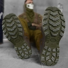 Шкіряні чоловічі Кросівки Vaneda на міцній гумовій підошві олива розмір 40 - зображення 5