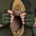 Мужские кожаные Кроссовки на прошитой резиновой подошве койот размер 45 - изображение 6