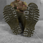 Чоловічі нубукові Кросівки Brews на гумовій протекторній підошві олива розмір 43 - зображення 4