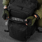 Рюкзак 47л Cordura 1000d с карманом под гидратор / Ранец с креплением Molle черный 29х49х18 см - изображение 7