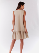 Sukienka trapezowa damska mini Awama A176 L Beżowa (5902360588561) - obraz 3