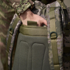 Водонепроникний Рюкзак Intruder із системою Molle / Міцний Ранець зелений камуфляж 75х55х40 см - зображення 8