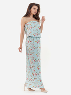 Sukienka damska w kwiaty Awama A219 M Niebieska (5902360522886) - obraz 2