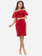 Sukienka ołówkowa damska elegancka Awama A221 S Czerwona (5902360522107) - obraz 1