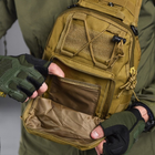 Нагрудная сумка "Enders" Cordura 1000D / Влагозащищенный рюкзак койот размер 19х27х10 см - изображение 4