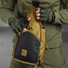 Нагрудная сумка "Enders" Cordura 1000D / Влагозащищенный рюкзак койот размер 19х27х10 см - изображение 6
