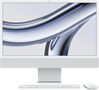 Monoblok Apple iMac 24" M3 4.5K 10‑rdzeniowy GPU 256GB Silver (MQRJ3ZE/A)