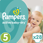Підгузки Pampers Active Baby-Dry 5 Junior 11-18 кг 28 шт (4015400537632) - зображення 1