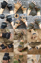 Рукавиці без пальців тактичні, перчатки тактические, тактика обрізані койот - изображение 2