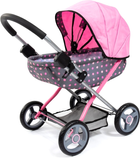 Wózek głęboki dla lalki Bayer Cosy 70 cm Pink/Grey (4003336127669) - obraz 7