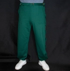 Адаптивные штаны Кіраса при травмировании ног трикотаж темно зеленые 4220 - изображение 1