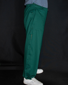 Адаптивные штаны Кіраса при травмировании ног трикотаж темно зеленые 4220 - изображение 6