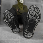 Мужские кожаные Кроссовки на резиновой подошве черные размер 43 - изображение 4
