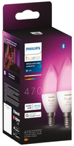Inteligentna żarówka Philips Hue E14 świeczka RGBW 5.3 W 2 szt. (8719514356719) - obraz 4
