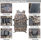 Тактический модульный рюкзак на 30л с системой Molle в камуфляже НАТО ACU cерый пиксель - изображение 4