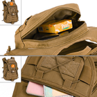 Рюкзак тактический AOKALI Outdoor A18 36-55L Sand - зображення 6