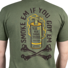 Футболка с рисунком 5.11 Tactical EMEA Smoke 'Em S Military Green - изображение 4