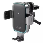 Тримач в авто з бездротовою зарядкою Qi 15W Proove Triple Clamp Pro на дефлектор/панель Metal Gray