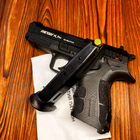 Стартовый пистолет Beretta 92, Retay XPro Black, Сигнальный пистолет под холостой патрон 9мм, Шумовой - изображение 11