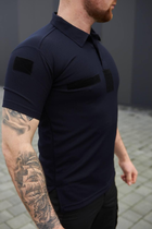 Мужская футболка Поло для ДСНС темно-синяя ткань Cool-pass размер 50 - изображение 5