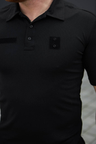 Мужская футболка Поло для Полиции и ГСЧС черный цвет Cool-pass Размер 46 - изображение 4