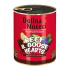 Влажный корм для собак Dolina Noteci Superfood с говядиной и гусиным сердцем