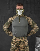 Тактичний військовий костюм Tac ( Китель + Убакс + Штани ), Камуфляж: Піксель ЗСУ, Розмір: L - зображення 5