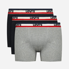 Набір трусів шорти чоловічий 3 шт Levi's Logo Boxer Brief 3P 1000028700040 S Чорний/Сірий (8720245095587) - зображення 1