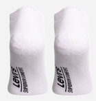 Набір жіночих шкарпеток коротких бавовняних 2 пари Levi's Low Cut Logo 2P 7012195070010 35-38 Білий (8720245286176) - зображення 3