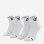 Набір чоловічих шкарпеток високих бавовняних 2 пари Levi's Mid Cut Logo 2P 9020110010030 43-46 Білий (8720245286589) - зображення 1