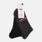Набір жіночих шкарпеток високих бавовняних 2 пари Levi's Regular Cut Logo 2P 9020120012080 35-38 Чорний/Сірий (8718824835198) - зображення 2