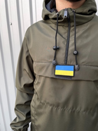 Чоловіча куртка анорак демісезонна з шевроном прапор України Terra Intruder 0164 3XL Хакі (IN - 0164/01 F ) - зображення 11