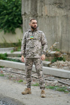 Мужской костюм демисезонный куртка анорак и штаны с шевроном флаг Украины Terra Intruder 0165 2XL Пиксель (IN - 0165/02 E ) - изображение 4