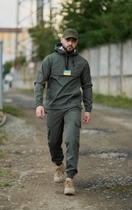Чоловіча куртка анорак демісезонна з шевроном прапор України Terra Intruder 0164 S Хакі (IN - 0164/01 A ) - зображення 5