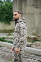 Мужская куртка анорак демисезонная с шевроном флаг Украины Terra Intruder 0164 M Пиксель (IN - 0164/02 B ) - изображение 3