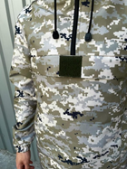 Мужская куртка анорак демисезонная с шевроном флаг Украины Terra Intruder 0164 M Пиксель (IN - 0164/02 B ) - изображение 15
