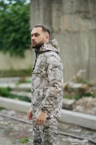 Чоловіча куртка анорак демісезонна з шевроном прапор України Terra Intruder 0164 3XL Піксель (IN - 0164/02 F ) - зображення 3