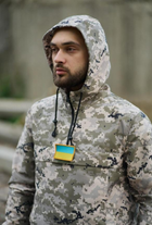 Мужская куртка анорак демисезонная с шевроном флаг Украины Terra Intruder 0164 S Пиксель (IN - 0164/02 A ) - изображение 4