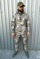 Чоловічий костюм демісезонний куртка анорак та штани з шевроном прапор України Terra Intruder 0165 XL Піксель (IN - 0165/02 D ) - зображення 5