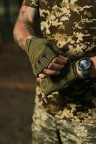 Рукавиці тактичні безпалі Pentagon Duty Mechanic 1/2 Gloves Олива L - зображення 5