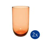 Набір із 2 склянок для води Villeroy & Boch Like Glass Apricot 385 мл помаранчевий (1951818190)