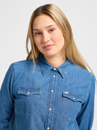Сорочка джинсова жіноча Lee 112320215 XS Синя (5401018886061) - зображення 5