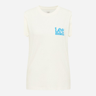 Koszulka damska bawełniana Lee 112351130 S Biała (5401019927084) - obraz 6