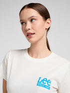 Koszulka damska bawełniana Lee 112351130 L Biała (5401019926889) - obraz 5