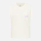 Koszulka damska bawełniana Lee 112350253 M Biała (5401019826523) - obraz 6