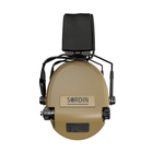 Навушники активні Sordin Supreme Mil AUX Slim Headband Sand - зображення 5